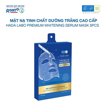 Hộp mặt nạ tinh chất dưỡng trắng cao cấp (5 miếng) Hada Labo SERUM MASK 1 hộp