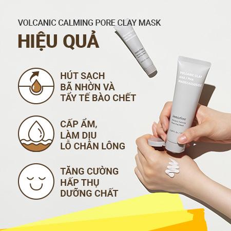Set mặt nạ đất sét và tinh chất Innisfree Volcanic Calming Mask & Green Tea Seed Serum 100ml+80ml