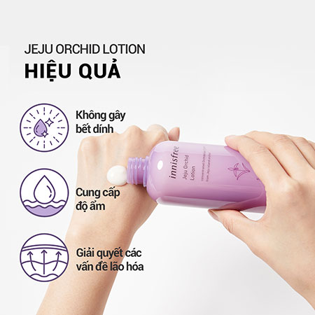 Sữa dưỡng chống lão hóa Innisfree Jeju Orchid Lotion hoa lan tím 160 ml