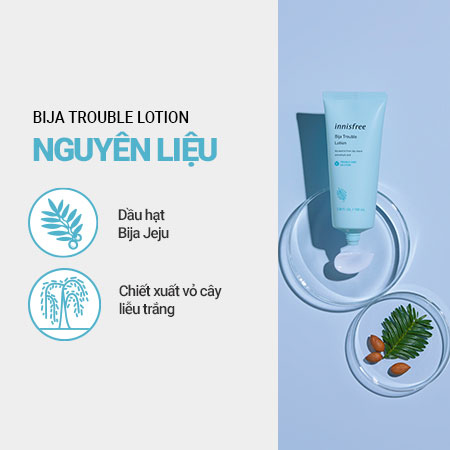 Sữa dưỡng Bija Innisfree Bija Trouble Lotion dành cho da mụn 100ml