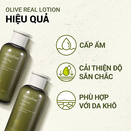 Sữa dưỡng ẩm sâu Innisfree Olive Real Lotion ô liu vàng 160ml