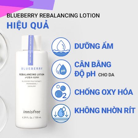 Sữa dưỡng cân bằng ẩm Innisfree Blueberry Rebalancing Lotion việt quất 130ml