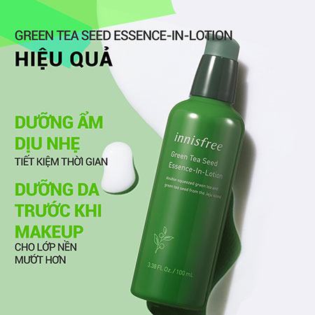 Sữa dưỡng ẩm Innisfree Green Tea Seed Essence In Lotion 100ml