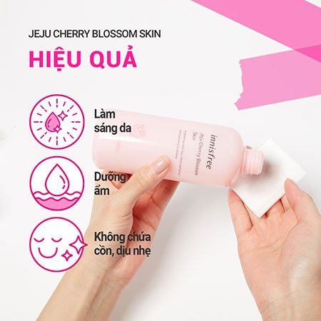 Nước cân bằng dưỡng ẩm sáng da Innisfree Jeju Cherry Blossom Skin 200ml