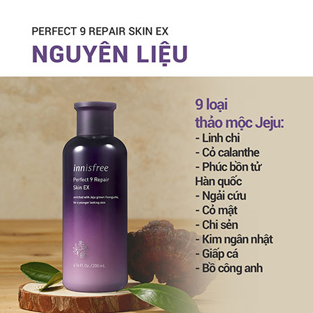Nước cân bằng chống lão hóa Innisfree Perfect 9 Intensive Skin 200ml