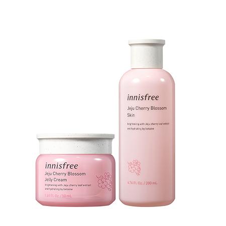 Bộ đôi dưỡng ẩm và sáng da Innisfree Jeju Cherry Blossom Jelly Cream & Skin 50ml+200ml