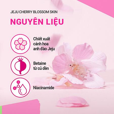 Bộ đôi dưỡng ẩm và nâng tông Innisfree Jeju Cherry Blossom Tone Up Cream & Skin 200ml+50ml