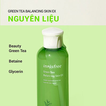 Nước cân bằng dưỡng ẩm Innisfree Green Tea Balancing Skin trà xanh 200ml