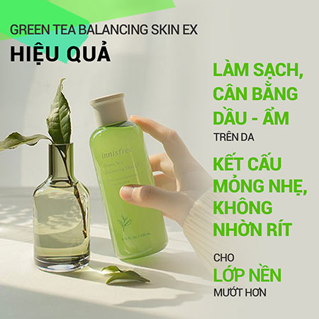 Nước cân bằng dưỡng ẩm Innisfree Green Tea Balancing Skin trà xanh 200ml