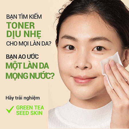 Nước cân bằng Innisfree Green Tea Seed Skin dưỡng ẩm 160 ml