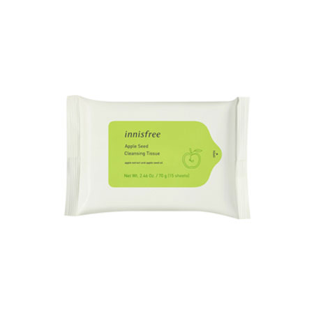 Khăn giấy Innisfree Apple Seed Cleansing Tissue tẩy trang táo xanh 15 tờ