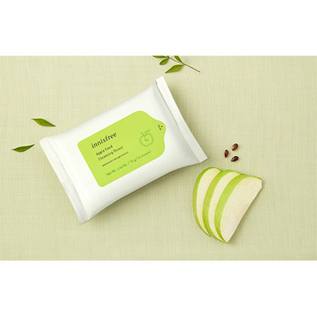 Khăn giấy Innisfree Apple Seed Cleansing Tissue tẩy trang táo xanh 15 tờ