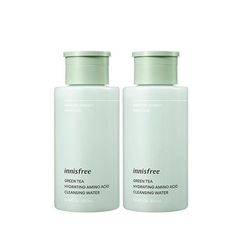Bộ đôi nước tẩy trang trà xanh innisfree Green Tea Hydrating Amino Acid Cleansing Water (300 ml)