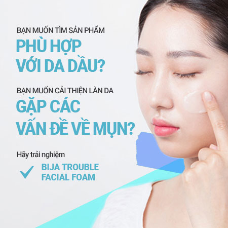 Sữa rửa mặt dành cho da mụn từ Bija innisfree Bija Trouble Facial Foam (150 g)