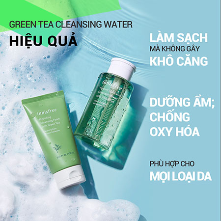 Nước tẩy trang trà xanh innisfree Green Tea Hydrating Amino Acid Cleansing Water (300 ml)