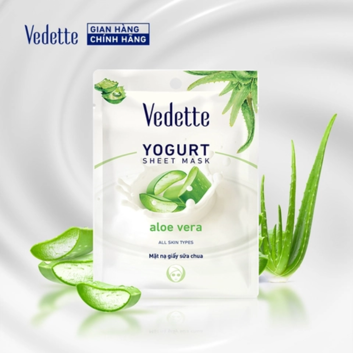 Mặt nạ giấy sữa chua Vedette Nha đam 22ml