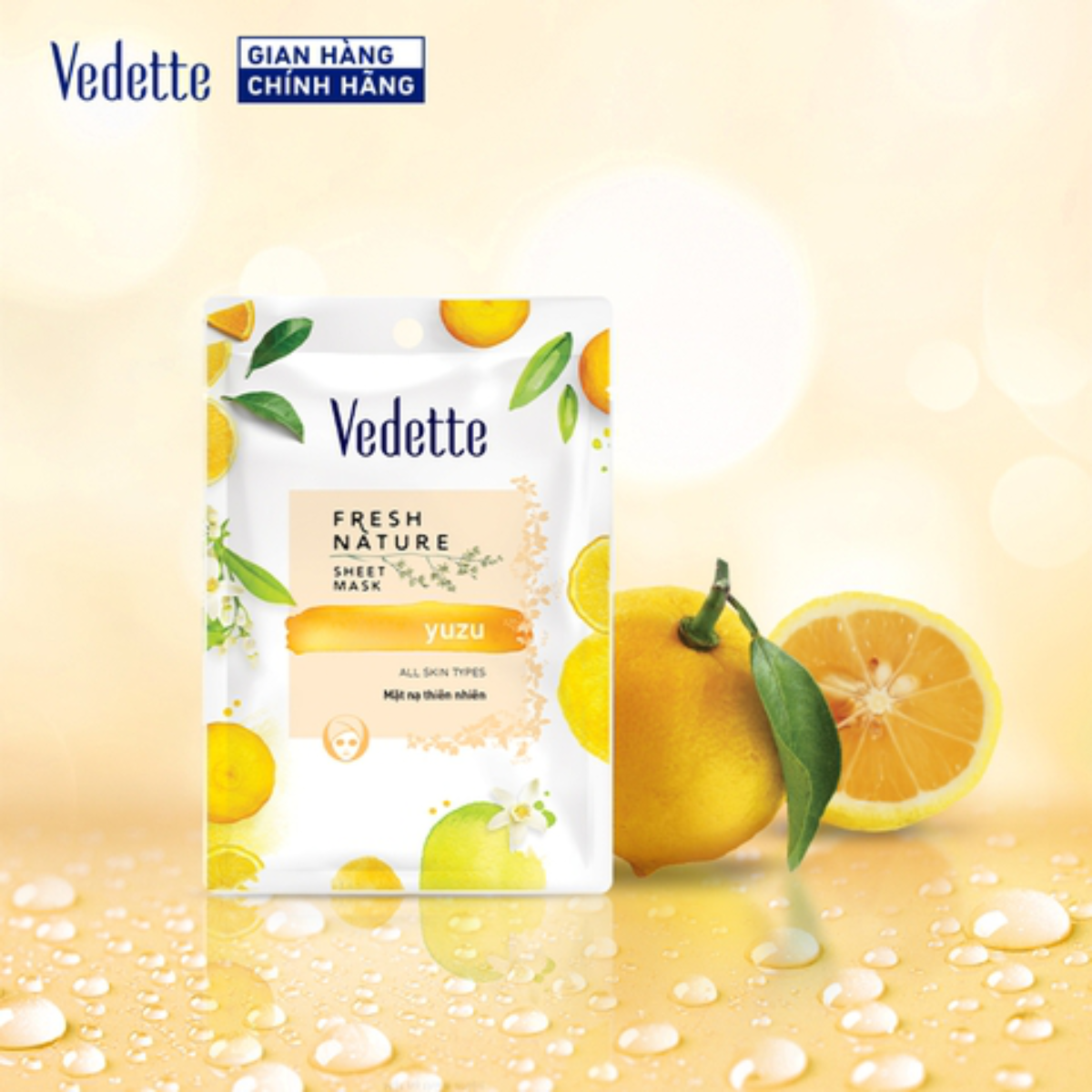 Mặt nạ thiên nhiên Vedette Yuzu 22ml