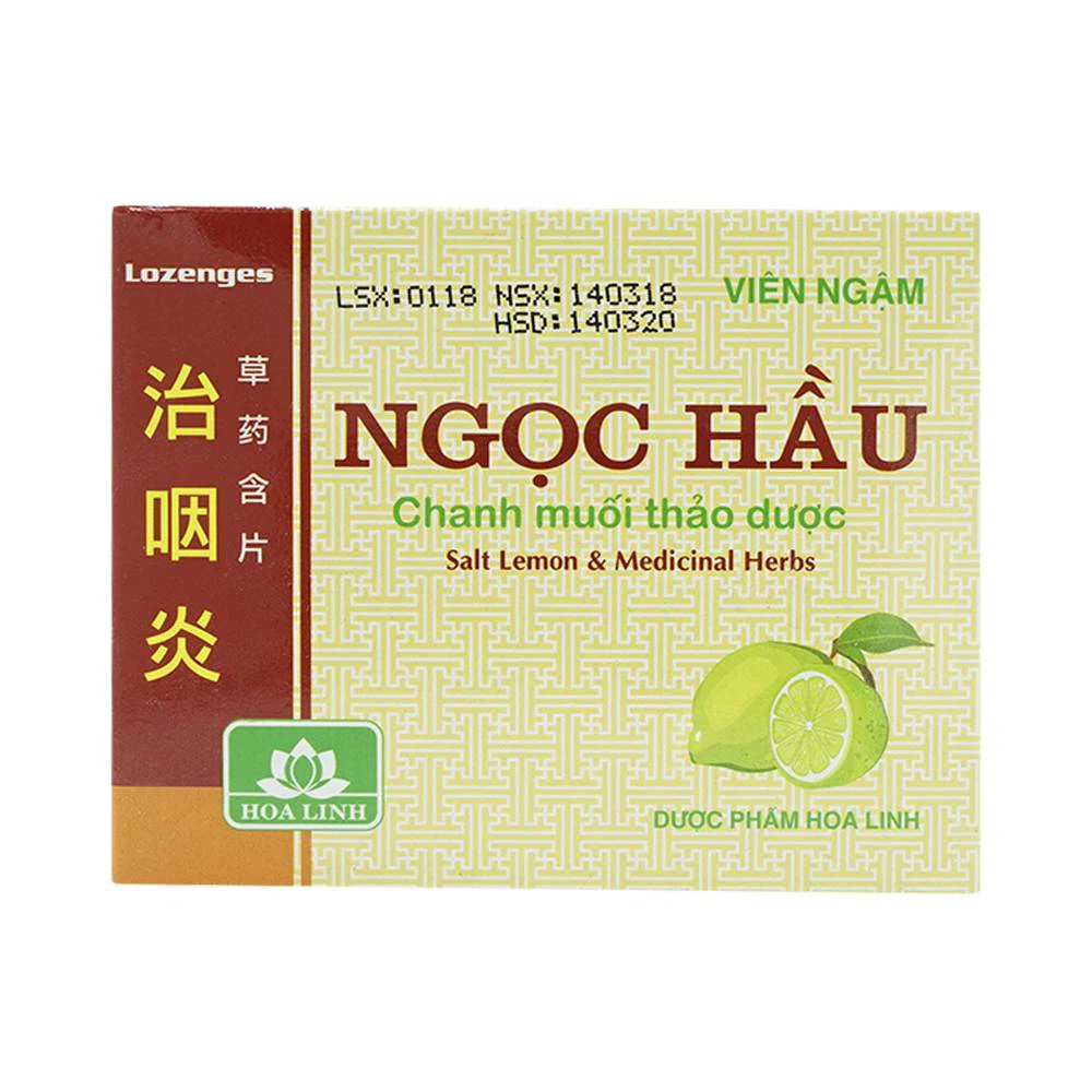 Viêm ngậm Ngọc Hầu Hoa Linh hộp 4 vỉ x 5 viên