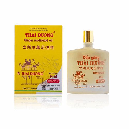 Dầu gió gừng giảm đau đầu, đau lưng, vai gáy 24ml