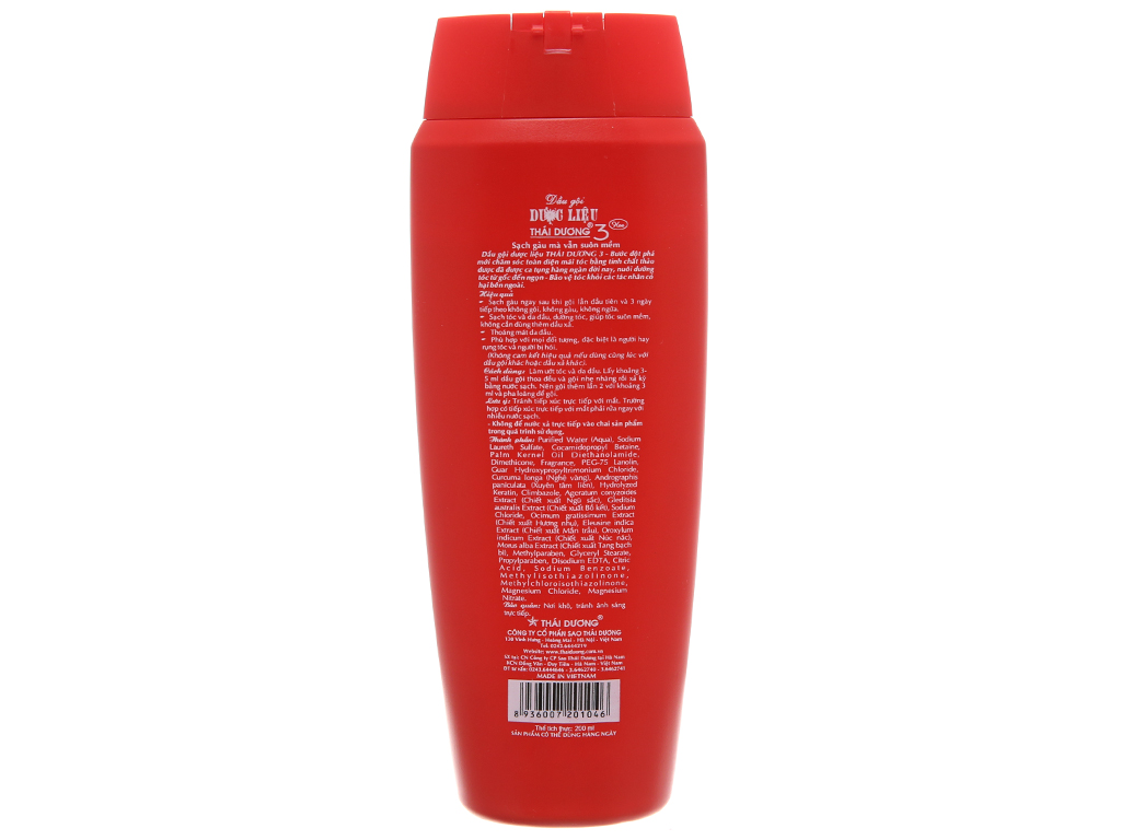 Dầu gội dược liệu Thái Dương 3 (Hoa sen)