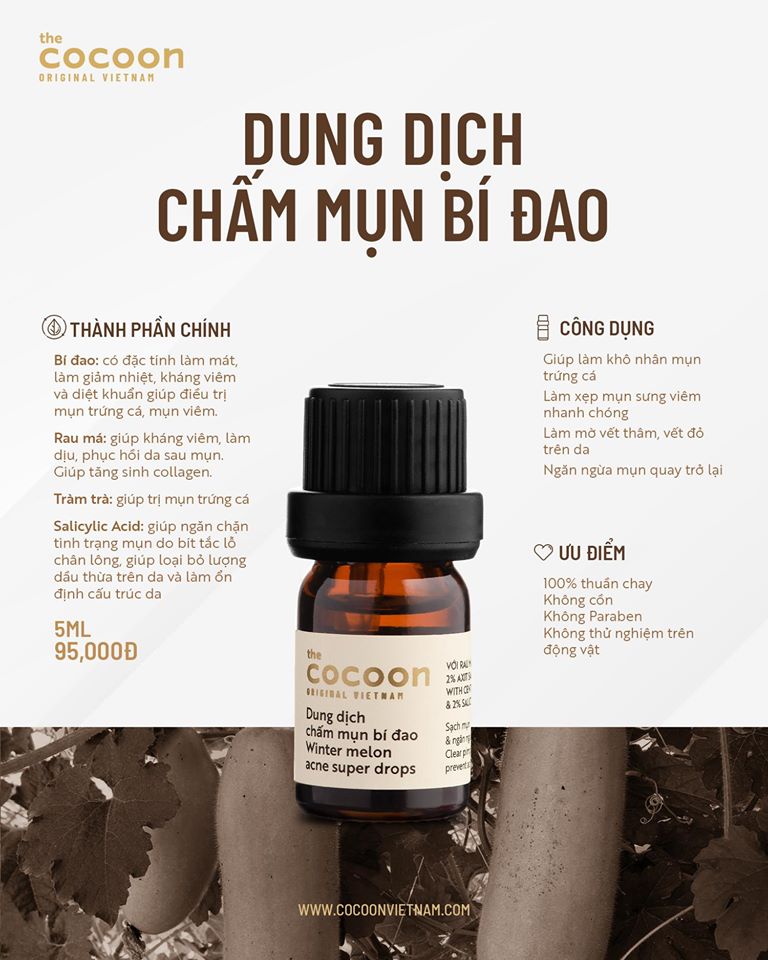 Dung dịch chấm mụn bí đao Cocoon 5ml