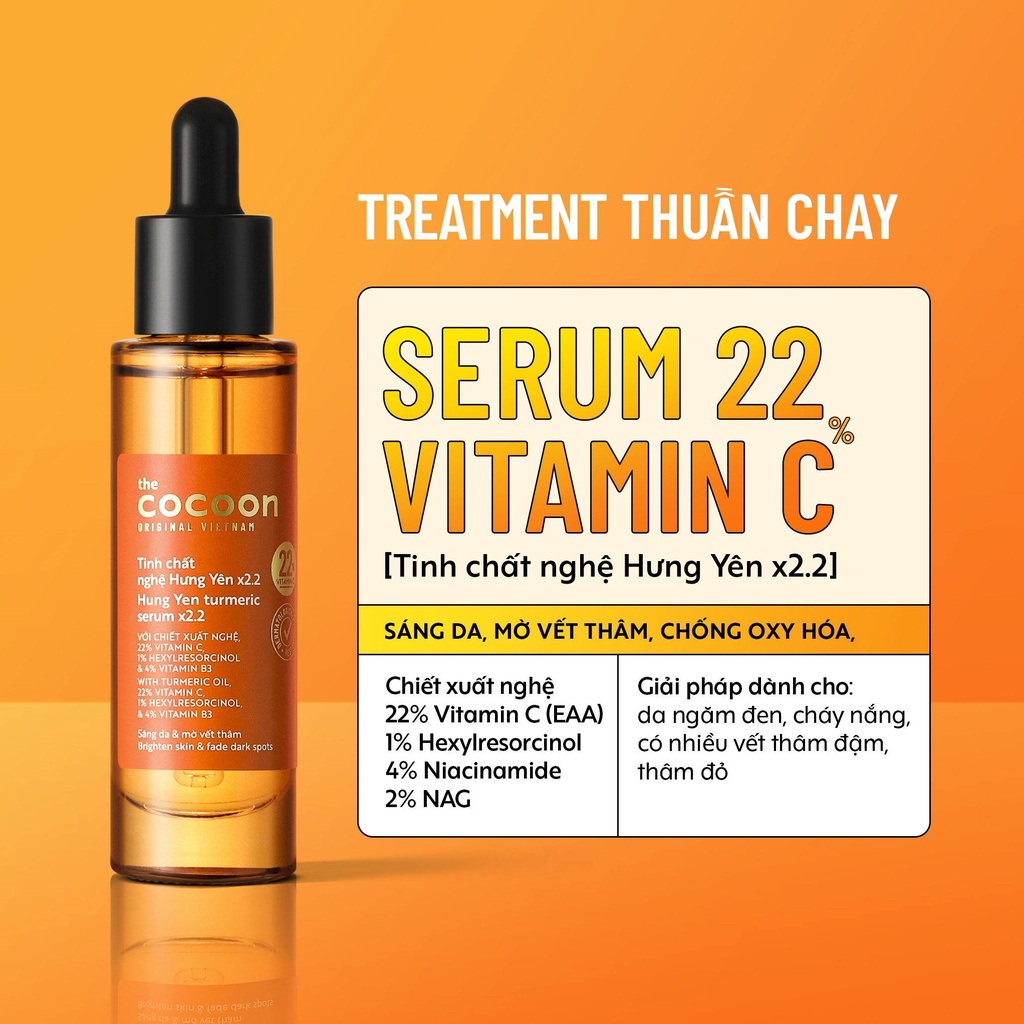 Tinh chất nghệ Hưng Yên Cocoon x2.2 - 22% vitamin C 30ml