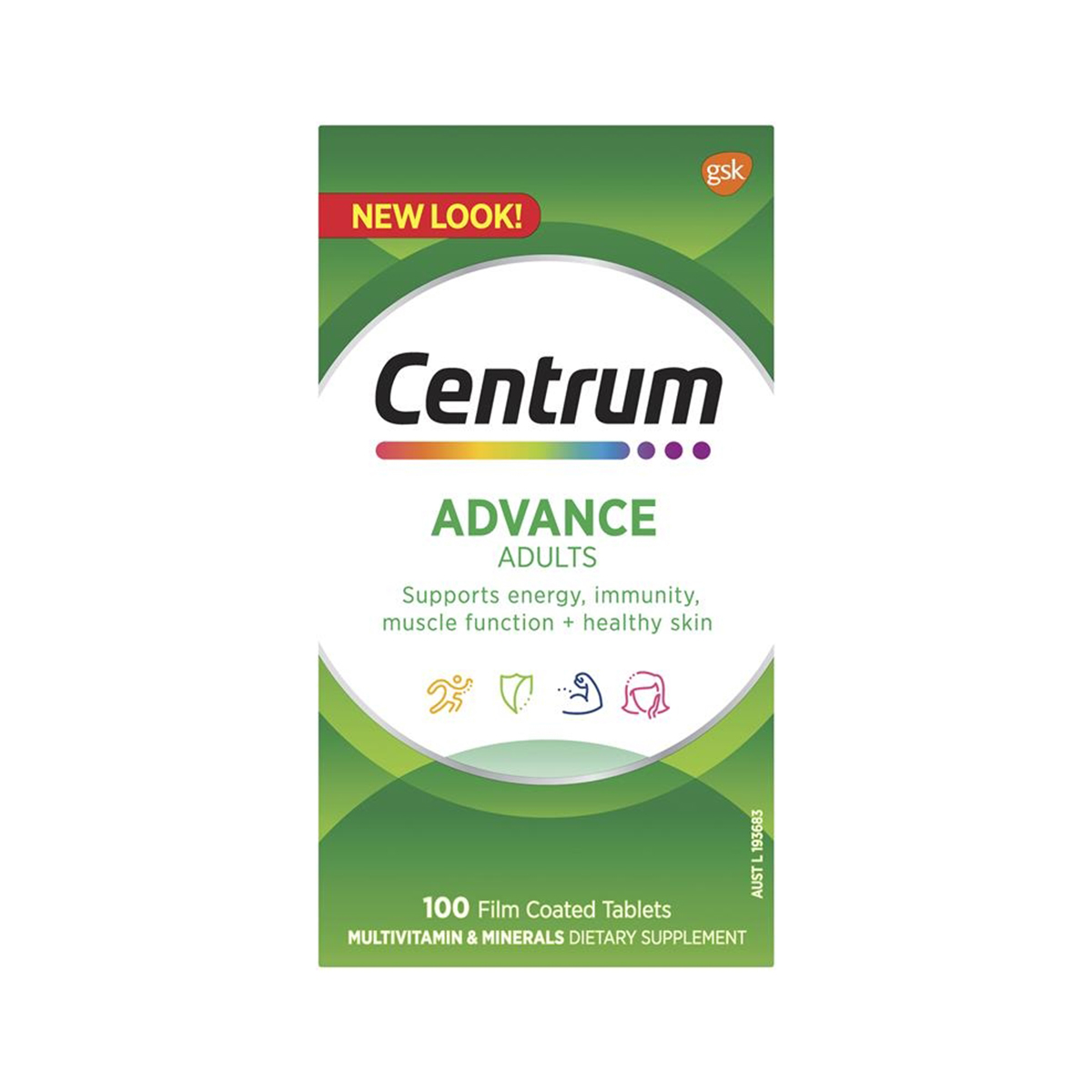 Bổ sung vitamin & khoáng chất Centrum Advance cho người dưới 50 tuổi (100 viên)