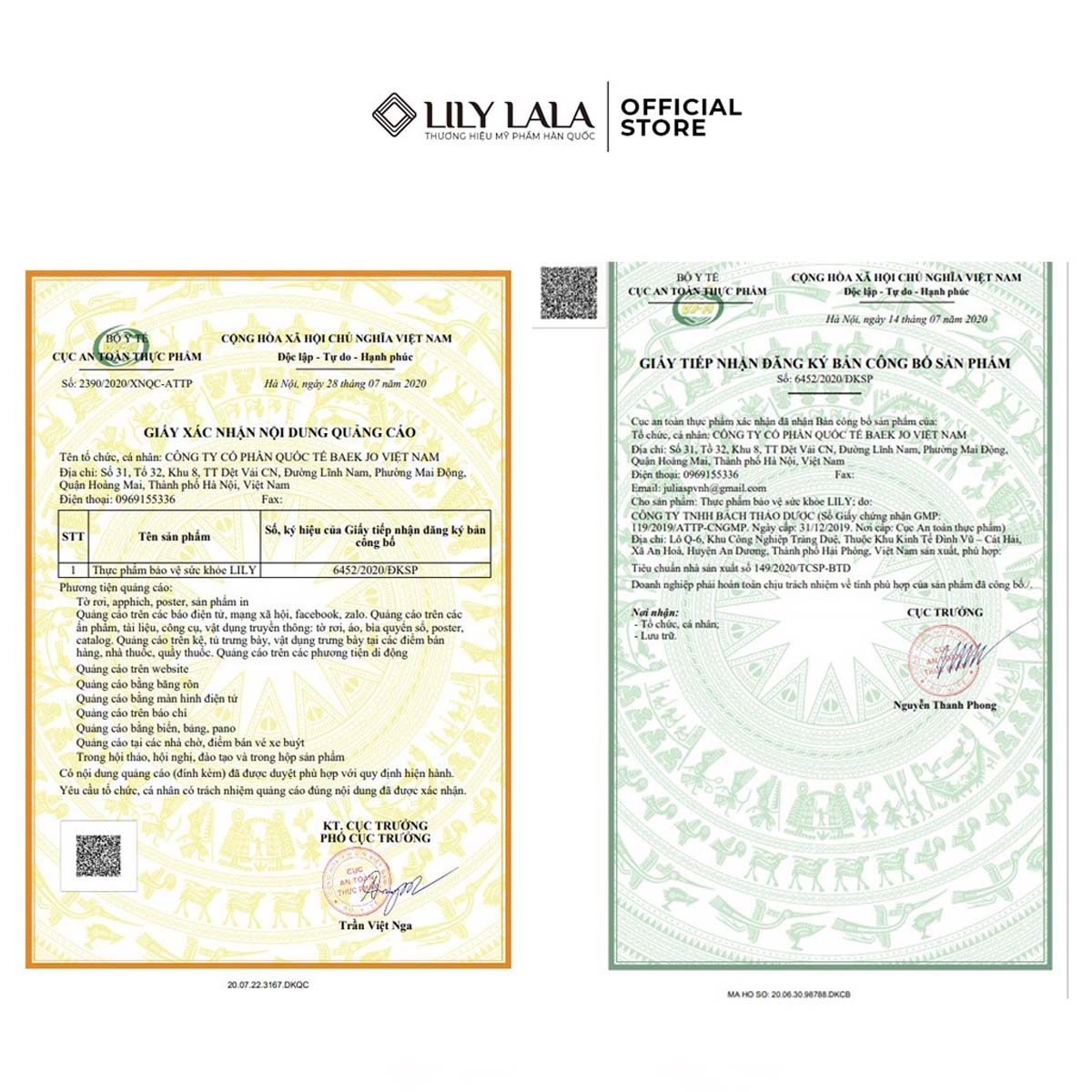 Thực phẩm bảo vệ sức khoẻ Lily 30 viên