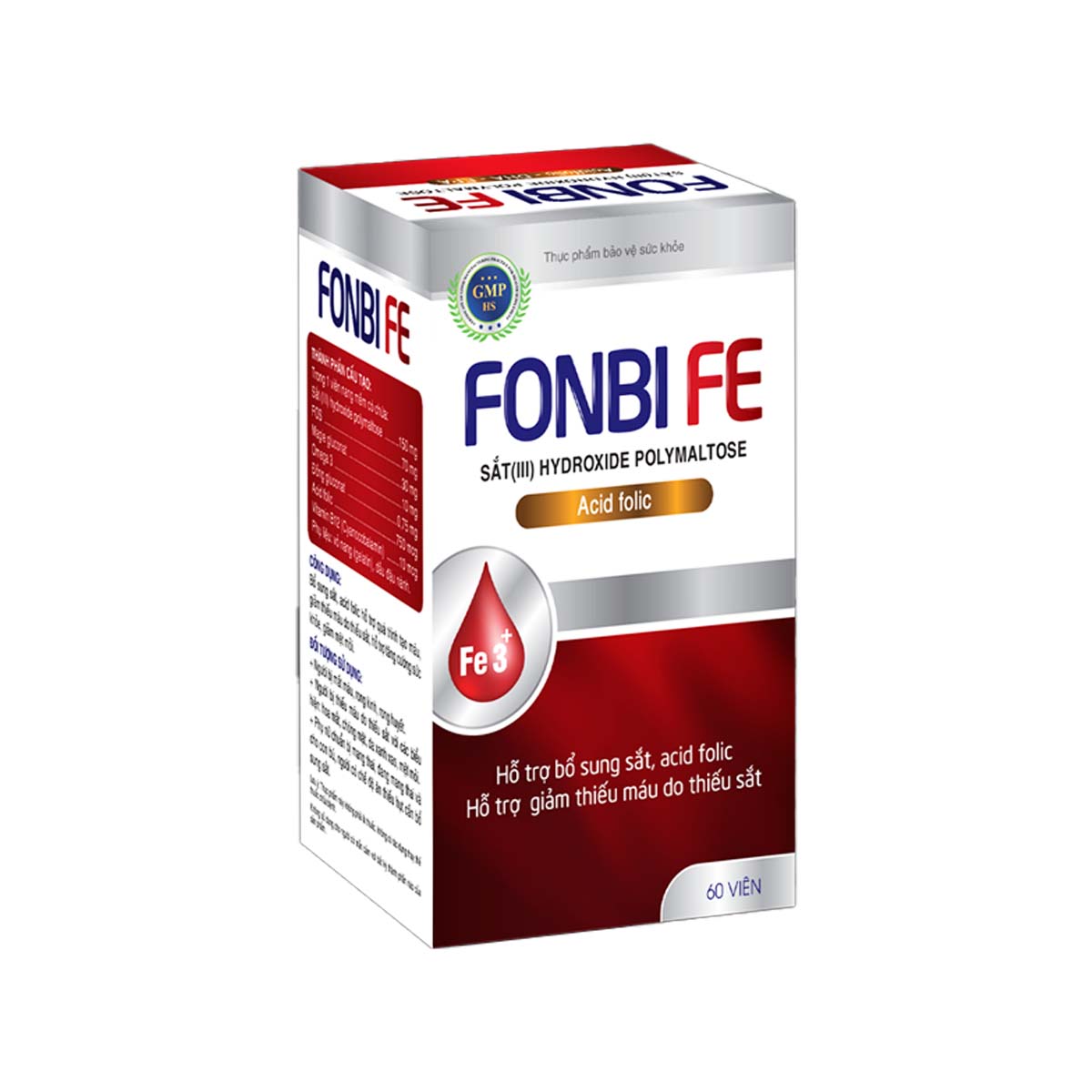 Viên uống bổ sung sắt và axit folic Fonbi FE 60 viên