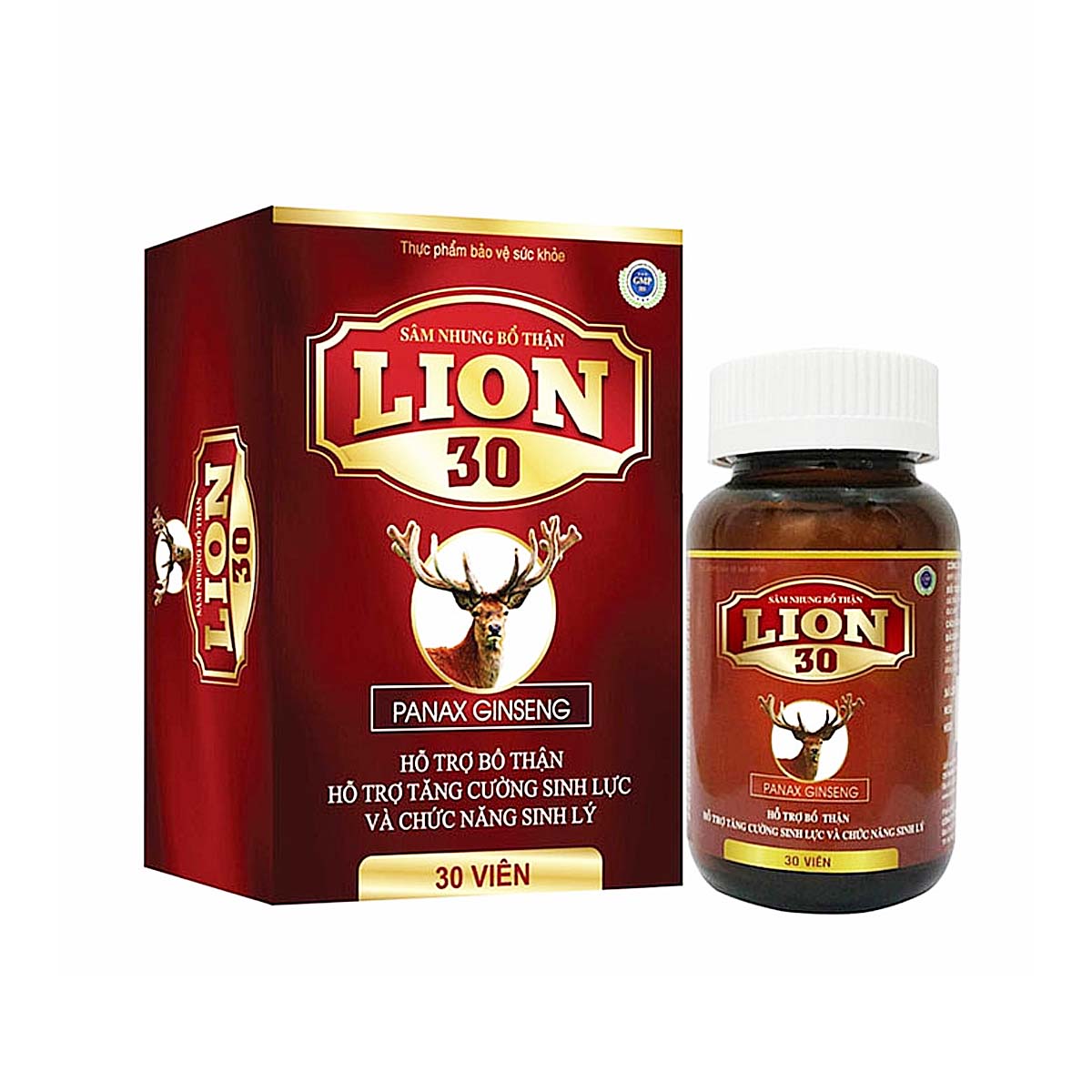 Thực phẩm bảo vệ sức khỏe Sâm Nhung Bổ Thận Lion 30 Hộp 30 viên