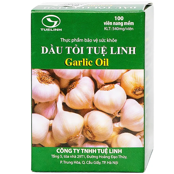 Viên uống dầu tỏi Tuệ Linh giảm nguy cơ xơ vừa động mạch vành hộp 100 viên
