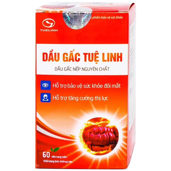Dầu gấc Tuệ Linh hỗ trợ tăng cường thị lực hộp 60 viên