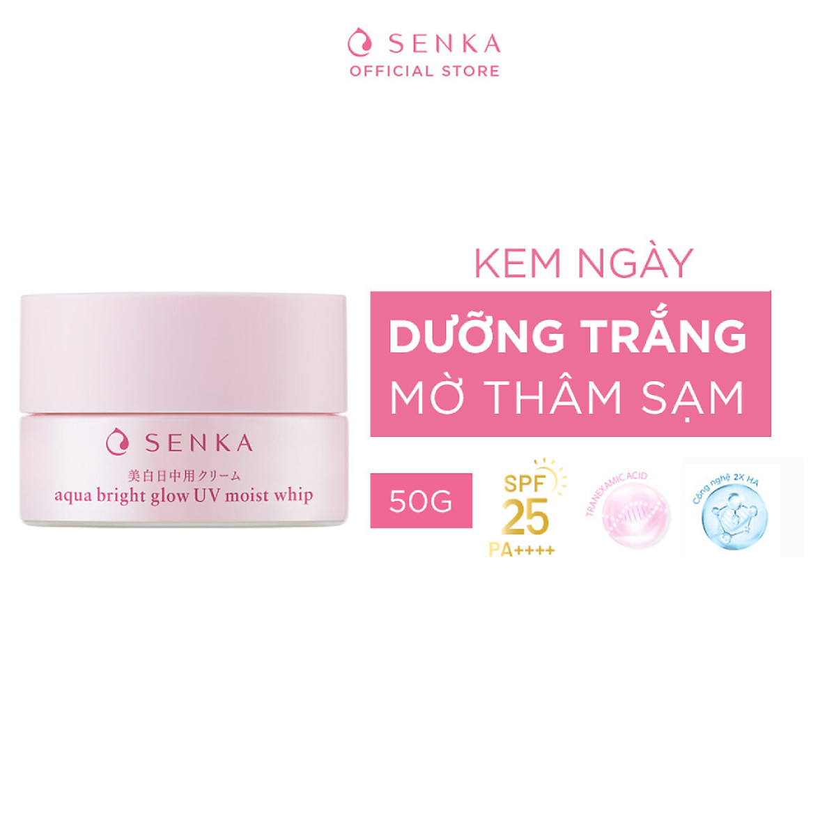 Bộ đôi kem dưỡng trắng da Senka ngày và đêm