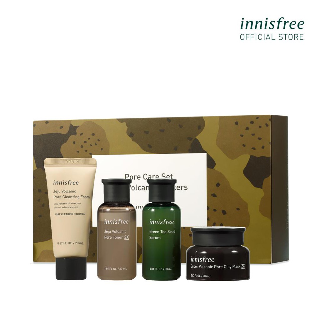 Bộ chăm sóc và se khít lỗ chân lông innisfree Jeju Volcanic Pore Set