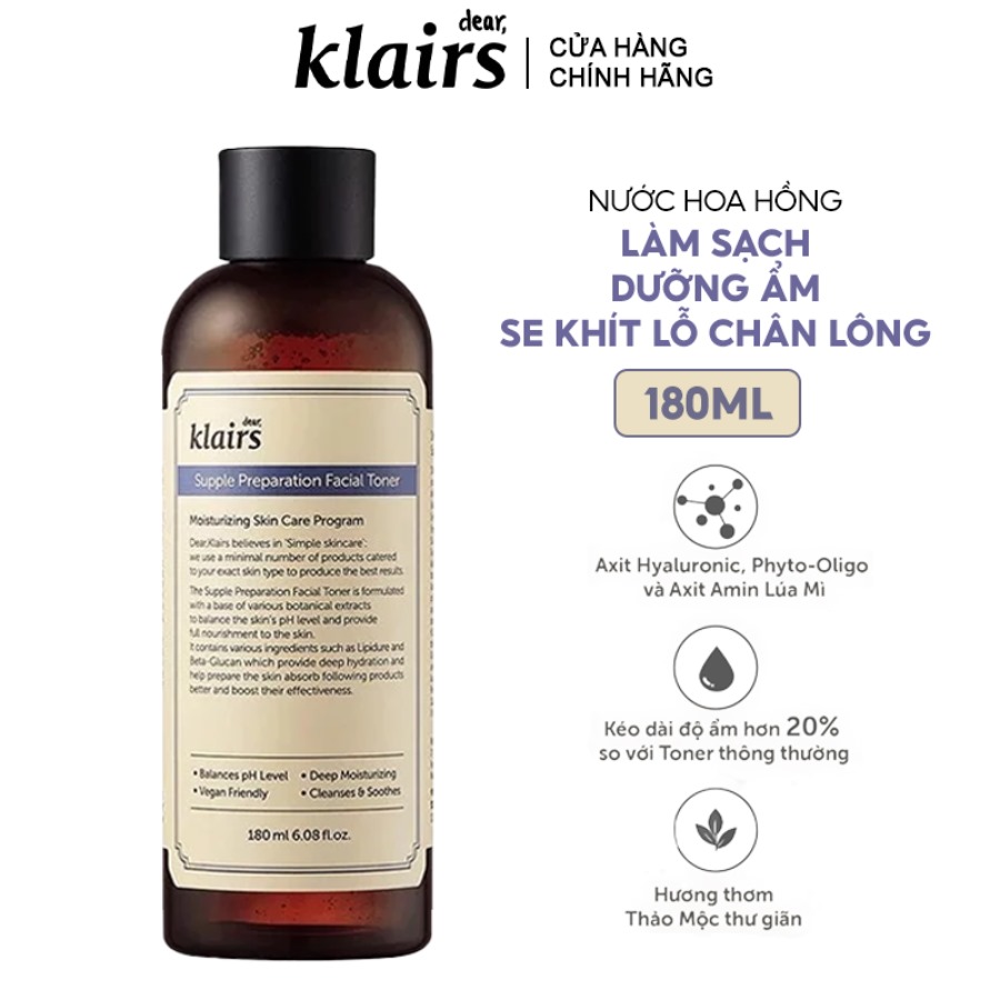 Nước hoa hồng Klairs Supple Preparation Facial