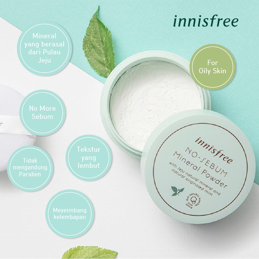 Phấn Phủ Innisfree Kiềm Dầu Dạng Bột Khoáng 5g