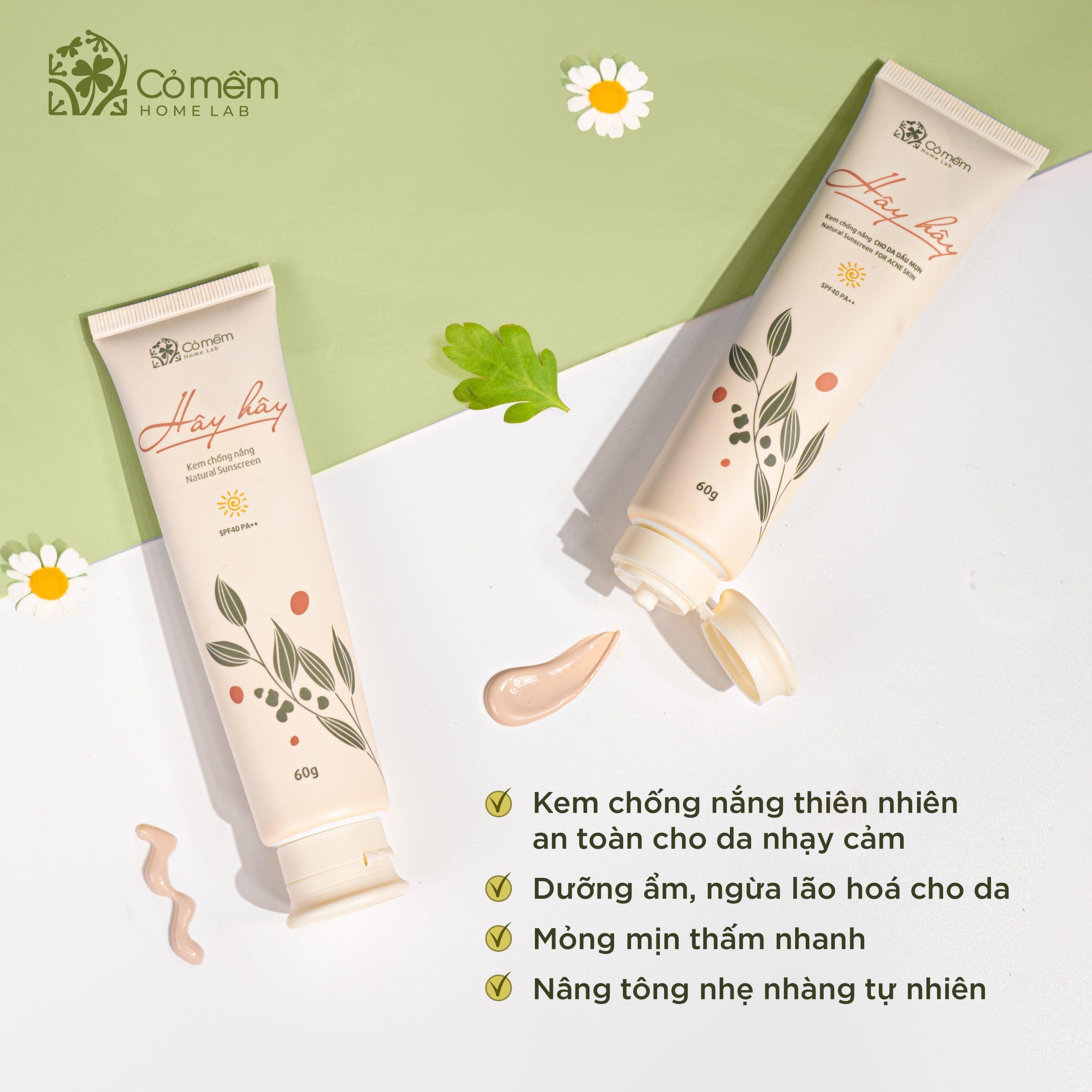 Review kem chống nắng Cỏ Mềm có tốt không? Có phải kem trộn không?