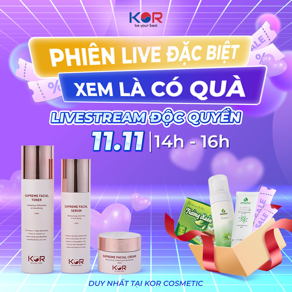 Thương hiệu KOR tổ chức sự kiện livestream hấp dẫn - Xem là nhận quà